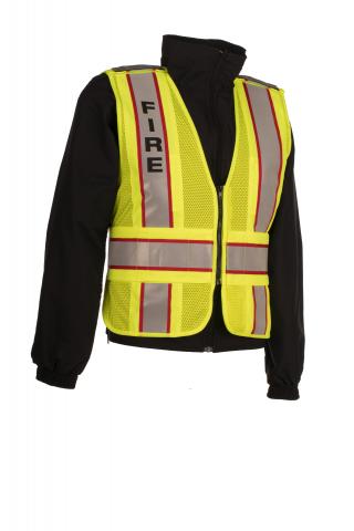 SPIEWAK HI VIS POLICE SAFETY BREAKAWAY VEST YELLOW AND BLACK CLASS 2 FITS XS-M 