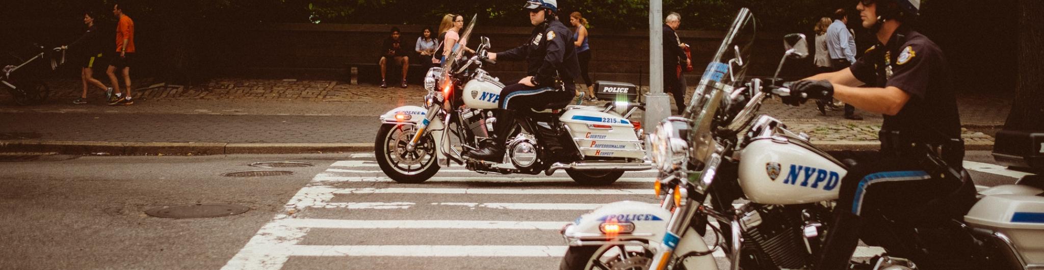Police officer on a bike